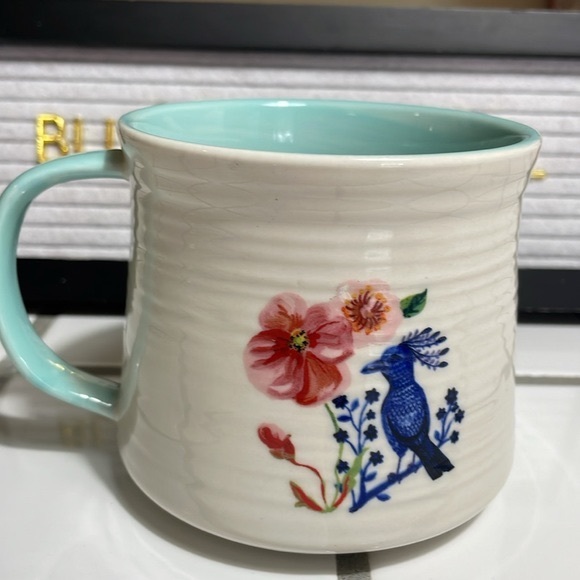 Anthropologie  Monogram Initial Letter E Mug - Picture 3 of 9